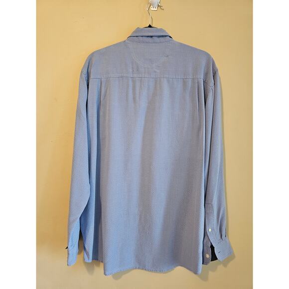 Travelsmith Men's sz L Button up, soft, business casual, blue - Picture 2 of 4